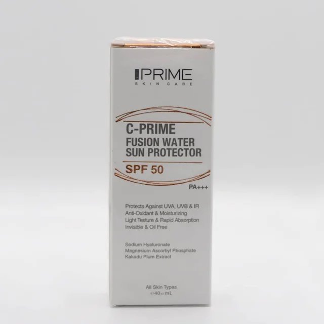 فلوئید ضدآفتاب بی‌رنگ پرایم SPF50 مدل C-Prime Fusion Water مناسب انواع پوست، حجم 40 میلی‌ل 101561599