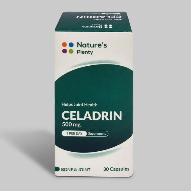 کپسول تقویت استخوان و مفاصل نیچرز پلنتی مدل Celadrin 500 میلی گرم بسته 30 عددی، ضد التهاب 101552046