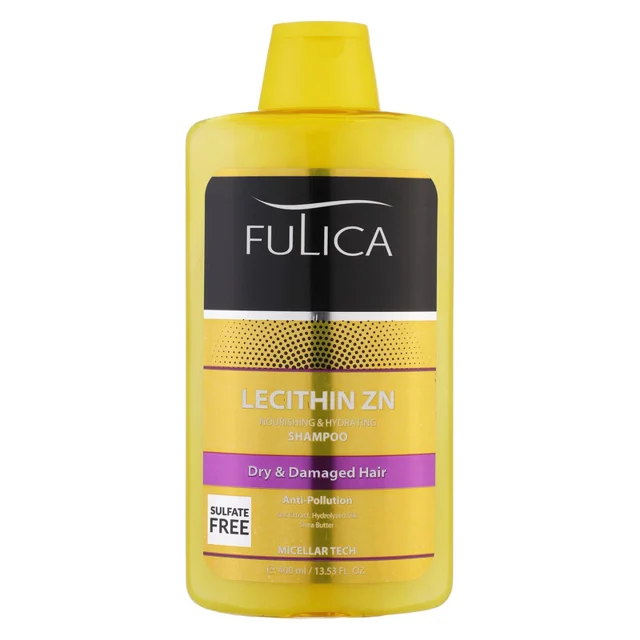 شامپو تقویتکننده مو فولیکا مخصوص موهای خشک و آسیبدیده، حجم 400 میلیلیتر مدل LECITHIN ZN 101563020