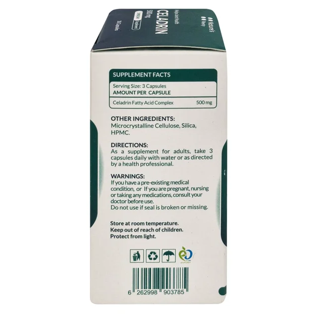 کپسول تقویت استخوان و مفاصل نیچرز پلنتی مدل Celadrin 500 میلی گرم بسته 30 عددی، ضد التهاب 101552047