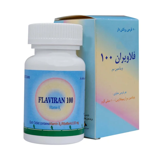 قرص فلاویران اهران تجارت-100 میلی گرم بسته 60 عددی 102965198