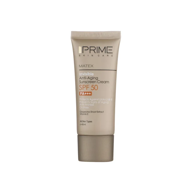 کرم ضد آفتاب و ضد چروک بی رنگ پرایم مدل Matex Colorless SPF50 مناسب انواع پوست حجم 40 میلی 101561547