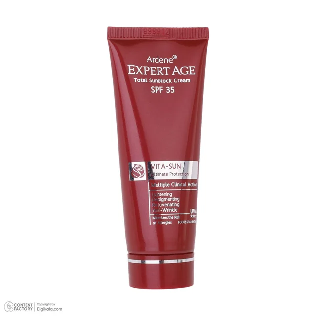 کرم ضد آفتاب بدون رنگ آردن اکسپرت ایج SPF 35 مدل VITA مناسب همه انواع پوست حجم 45 میلیلیت 101553110