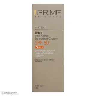 کرم ضدآفتاب رنگی پرایم  SPF50 مدل Matex Tinted Rejuvinating مناسب انواع پوست، حجم 40 میلی‌ 101561531