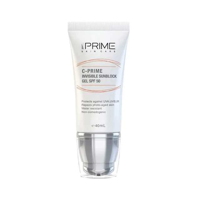 ژل ضد آفتاب بدون رنگ پرایم spf50 مدل vitaminc محافظ UVA،UVB مناسب برای انواع پوست حجم 40 م 101561699