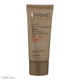 کرم ضدآفتاب رنگی پرایم  SPF50 مدل Matex Tinted Rejuvinating مناسب انواع پوست، حجم 40 میلی‌ 101561540