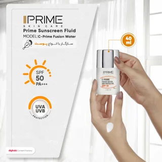 فلوئید ضدآفتاب بی‌رنگ پرایم SPF50 مدل C-Prime Fusion Water مناسب انواع پوست، حجم 40 میلی‌ل 101561592