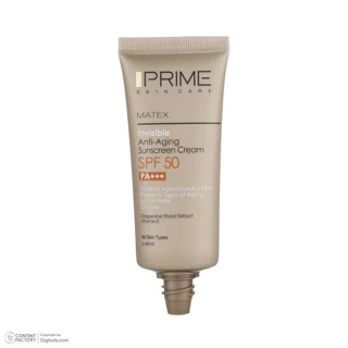 کرم ضد آفتاب و ضد چروک بی رنگ پرایم مدل Matex Colorless SPF50 مناسب انواع پوست حجم 40 میلی 101561559