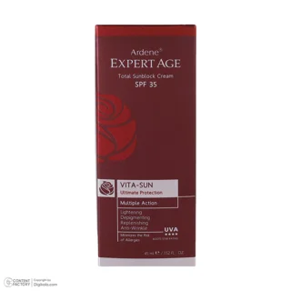 کرم ضد آفتاب بدون رنگ آردن اکسپرت ایج SPF 35 مدل VITA مناسب همه انواع پوست حجم 45 میلی‌لیت 101553108