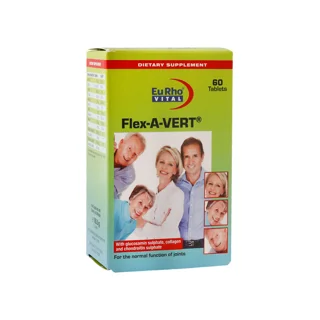مکمل غذایی حفظ سلامت مفاصل، استخوان و دندان یوروویتال Flex-A-Vert مدل 60 عددی حاوی گلوکزام 101552027