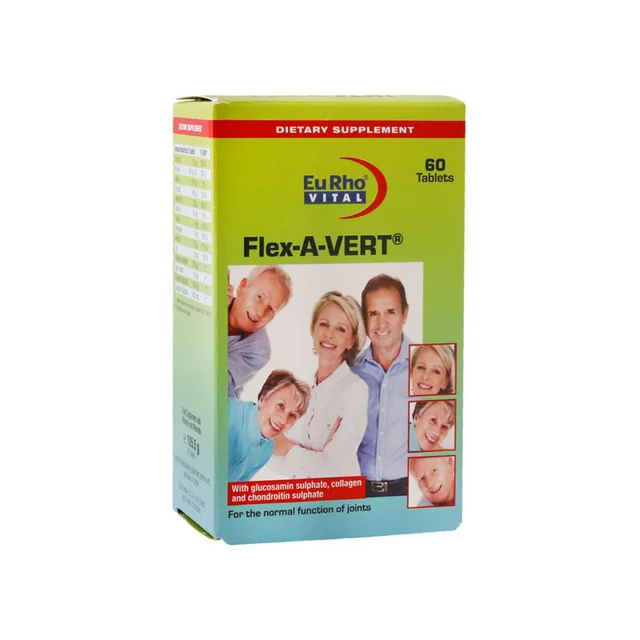 مکمل غذایی حفظ سلامت مفاصل، استخوان و دندان یوروویتال Flex-A-Vert مدل 60 عددی حاوی گلوکزام 101552027