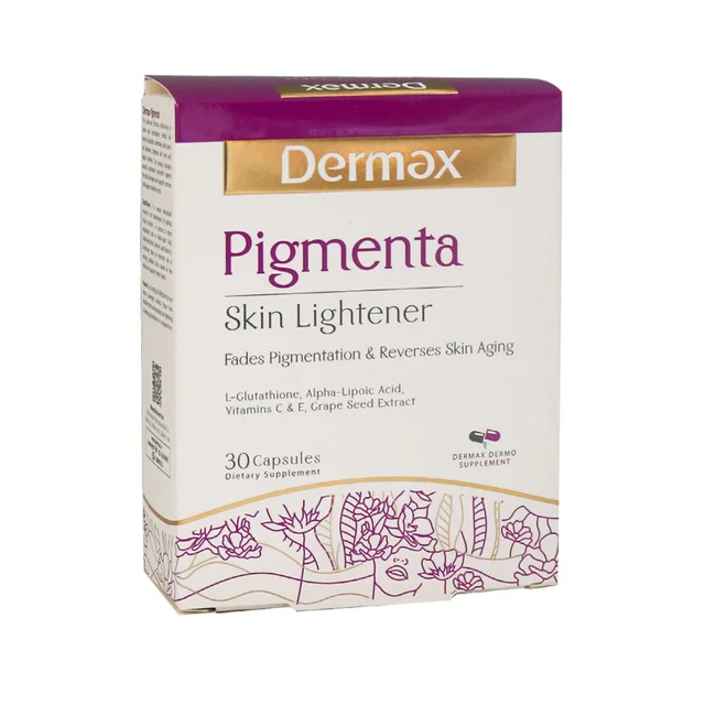 کپسول روشن‌کننده پوست درمکس مدل Pigmenta بسته 30 عددی با ترکیبات آنتی‌اکسیدان قوی، کاهش چی 101542331