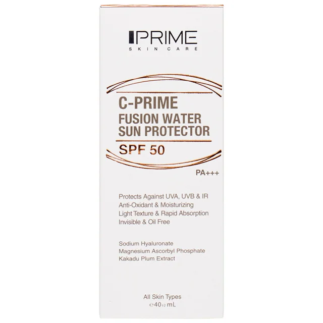 فلوئید ضدآفتاب بی‌رنگ پرایم SPF50 مدل C-Prime Fusion Water مناسب انواع پوست، حجم 40 میلی‌ل 101561590