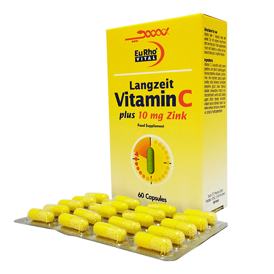کپسول ویتامین سی و زینک ۱۰ لانگزیت یوروویتال